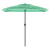 Parasol Vidaxl con poste de acero 248x248x248 cm verde