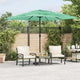 Parasol Vidaxl con poste de acero 248x248x248 cm verde