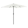 Parasol Vidaxl con poste de acero 248x248x248 cm blanco