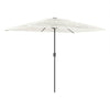 Parasol Vidaxl con poste de acero 300x200x250 cm blanco
