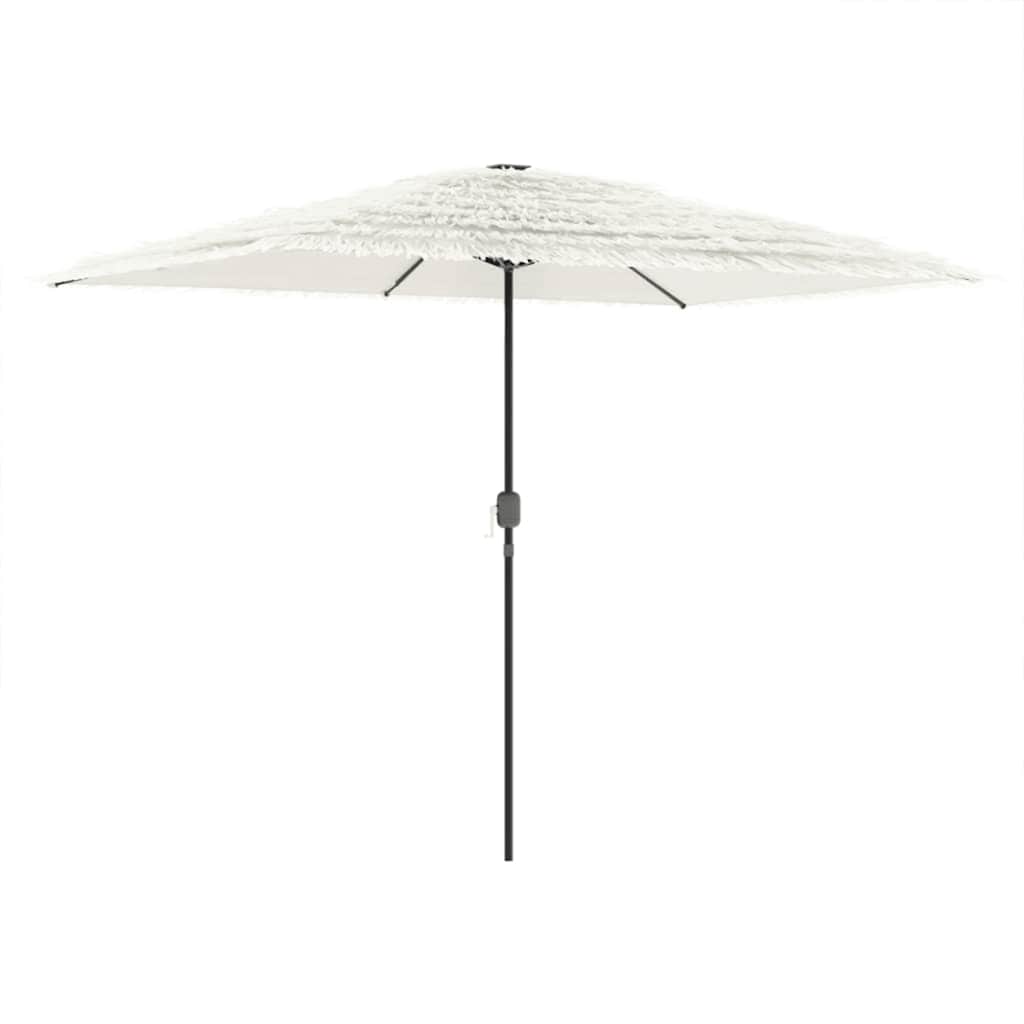 Parasol Vidaxl con poste de acero 300x200x250 cm blanco