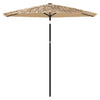 Parasol Vidaxl con poste de acero 223x223x213 cm marrón