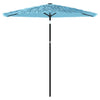 Vidaxl Parasol con polo in acciaio 223x223x213 cm blu