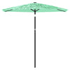 Parasol Vidaxl con poste de acero 223x223x213 cm verde