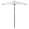 Parasol Vidaxl con poste de acero 223x223x213 cm blanco