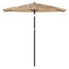 Vidaxl Parasol con polo in acciaio 268x268x226 cm marrone