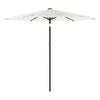 Parasol Vidaxl con poste de acero 268x268x226 cm blanco