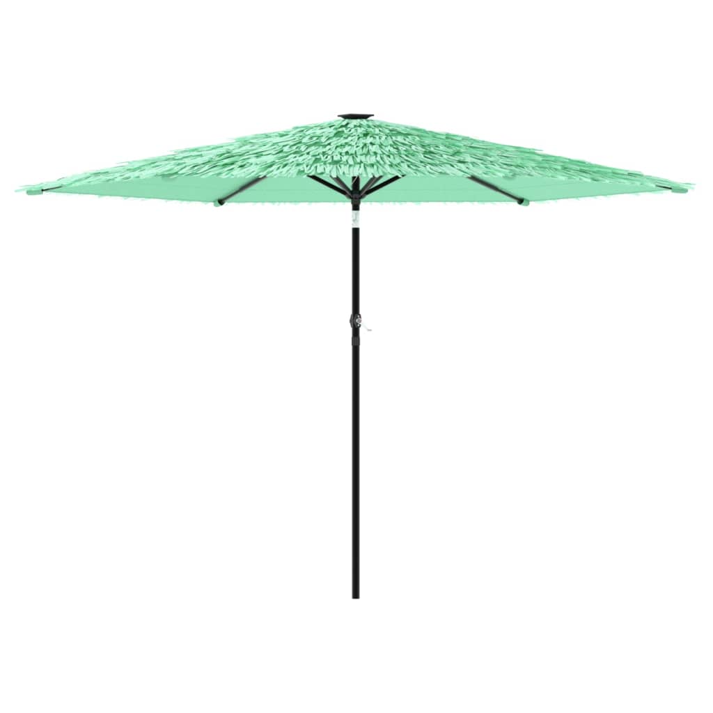 Parasol Vidaxl con poste de acero 288x288x225 cm verde