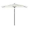Parasol Vidaxl con poste de acero 288x288x225 cm blanco