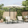 Parasol Vidaxl con poste de acero 288x288x225 cm blanco