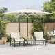 Parasol Vidaxl con poste de acero 288x288x225 cm blanco