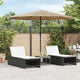 Parasol Vidaxl con poste de acero 324x324x247 cm marrón