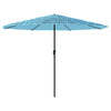 Vidaxl parasol met stalen paal 324x324x247 cm blauw