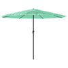 Vidaxl Parasol con polo in acciaio 324x324x247 cm verde