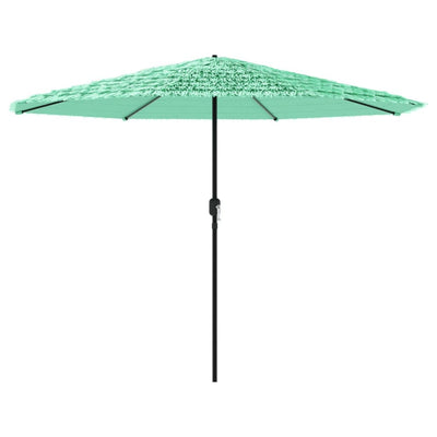 Vidaxl Parasol con polo in acciaio 324x324x247 cm verde