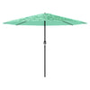Vidaxl Parasol con polo in acciaio 324x324x247 cm verde