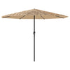 Vidaxl parasol met stalen paal 388x388x248 cm bruin