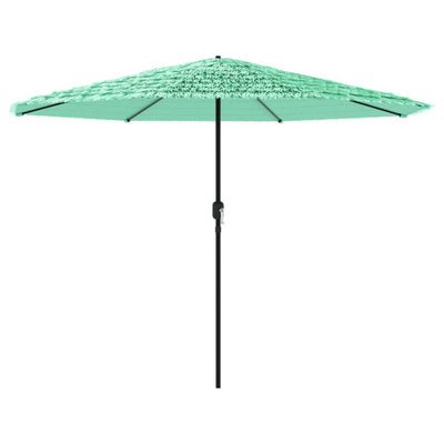 Vidaxl Parasol con polo in acciaio 388x388x248 cm verde