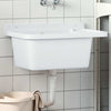 Vidaxl Sink Wall -montato 60x40x28 cm in resina bianca