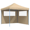 Pop-up pieghevole Vidaxl PartyTent con 2 pareti laterali beige