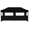 Pop-up pieghevole Vidaxl PartyTent con 3 pareti laterali nere