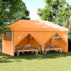 Tenda da festa pop-up pieghevole Vidaxx con 4 pareti laterali arancione