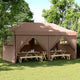 Pop-up pieghevole Vidaxl PartyTent con 4 pareti laterali marroni