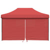 Vidaxl PartyTent Plegable plegable con 4 paredes laterales Burdeos rojo