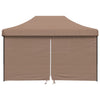 Vidaxl PartyTent Plegable plegable con 4 paredes laterales Brown