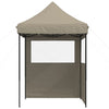 Vidaxl partytent inklapbaar pop-up met 2 zijwanden taupe