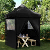 Vidaxl partytent inklapbaar pop-up met 4 zijwanden zwart
