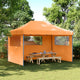 Pop-up pieghevole Vidaxl PartyTent con 3 pareti laterali arancione