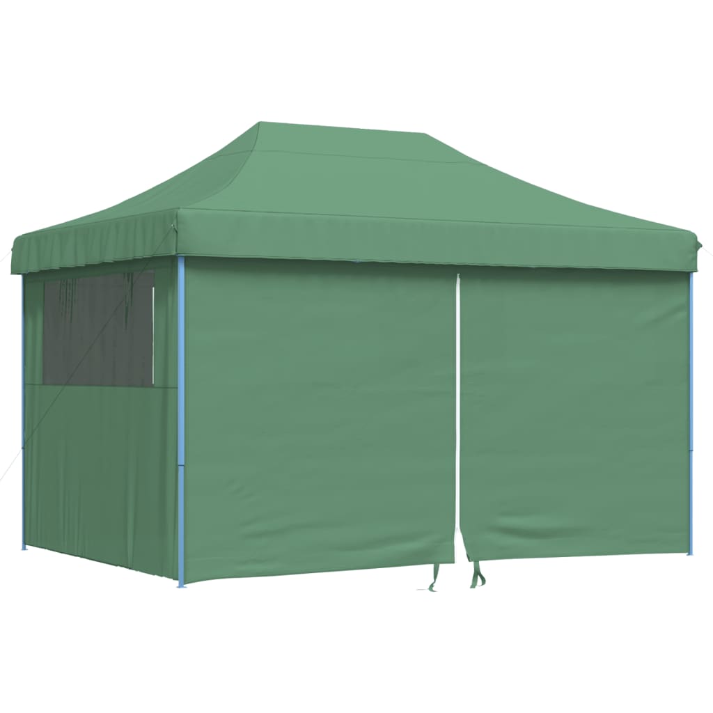 Pop-up pieghevole Vidaxl PartyTent con 4 pareti laterali verdi