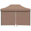 Pop-up pieghevole Vidaxl PartyTent con 4 pareti laterali marroni