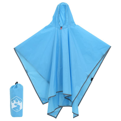 Vidaxl regenponcho met capuchon 2-in-1 ontwerp 223x145 cm blauw