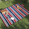 Vidaxl tappeto picnic strisce pieghevoli 200x150 cm rosso blu rosso