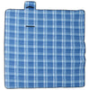 Vidaxl picknickkleed opvouwbaar geruit 200x200 cm fluweel blauw