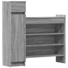 Vidaxl schoenenkast 100,5x28x100 cm bewerkt hout grijs sonoma eiken