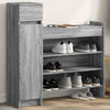 Vidaxl schoenenkast 100,5x28x100 cm bewerkt hout grijs sonoma eiken