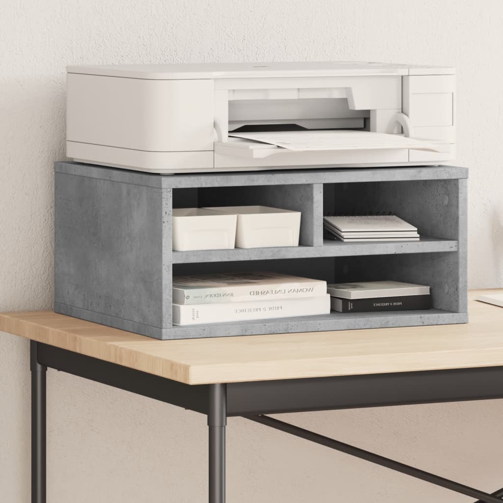 Casella di stampante Vidaxl 49x40x22.5 cm Betongrijs in legno elaborato