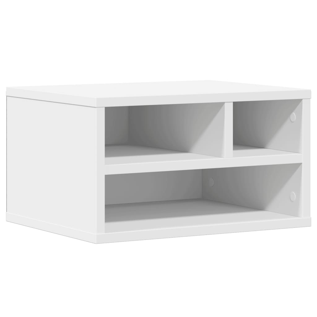 Mobile per stampante VidaXL 40x32x22,5 cm in legno lavorato bianco