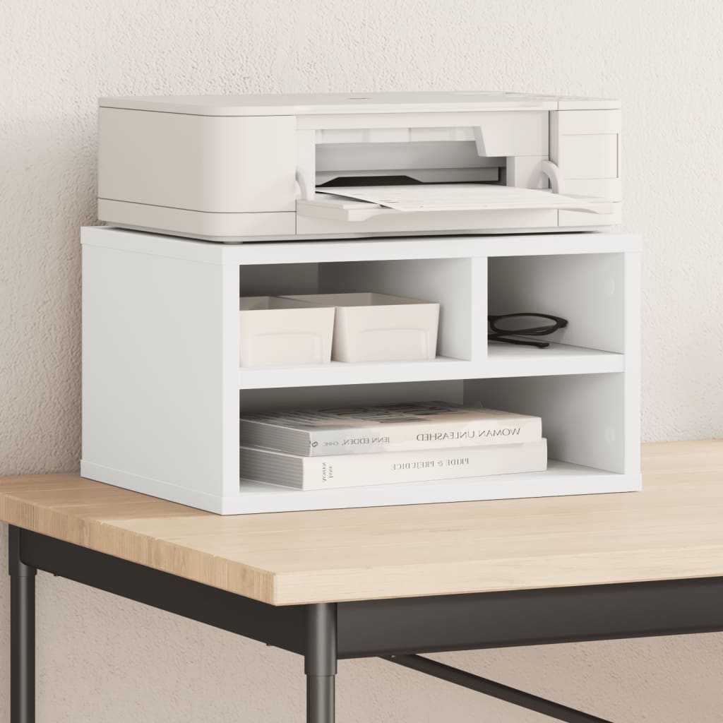 VidaXL mueble para impresora 40x32x22,5 cm madera procesada blanco