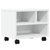 Mobile per stampante VidaXL con ruote 41x32x34,5 cm bianco