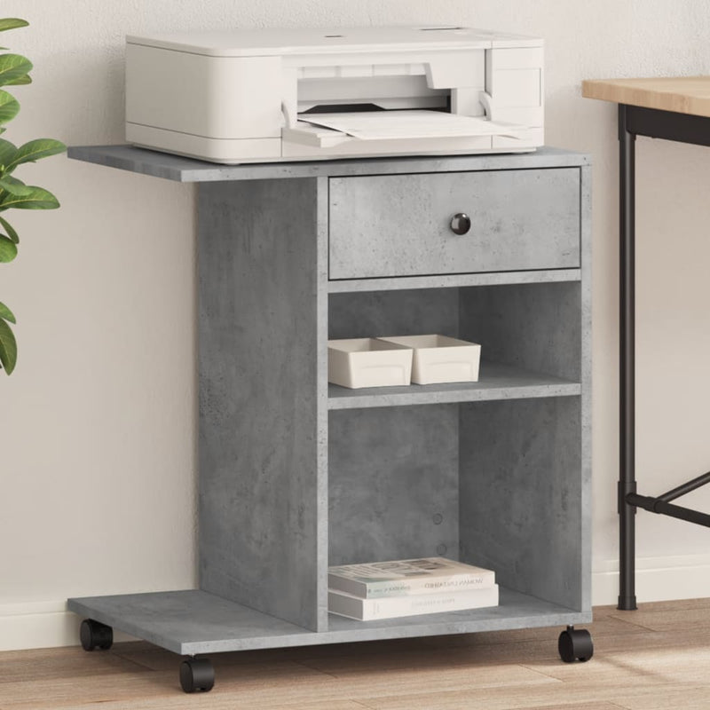 Caja de impresora Vidaxl con ruedas 60x40x68.5 cm Precio de concreto
