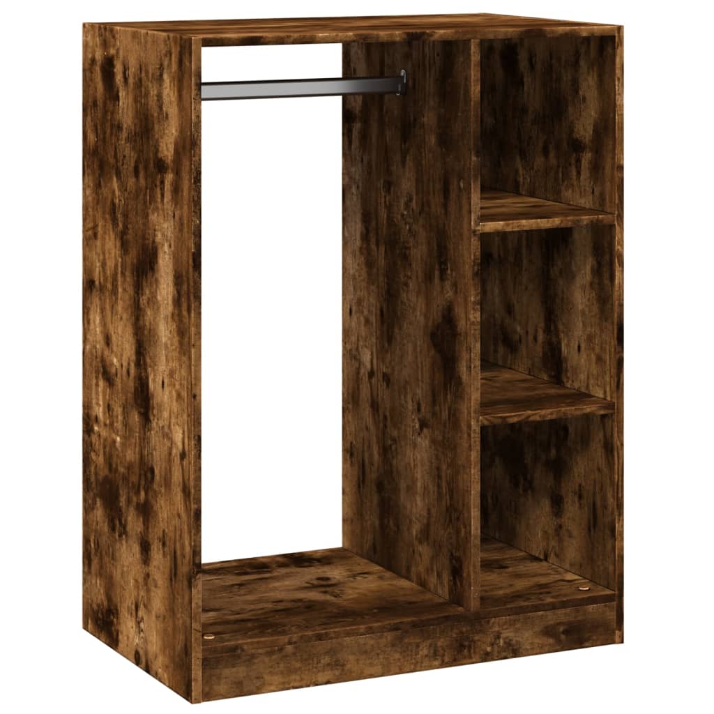 Vidaxl kledingkast 77x48x102 cm bewerkt hout gerookt eikenkleurig