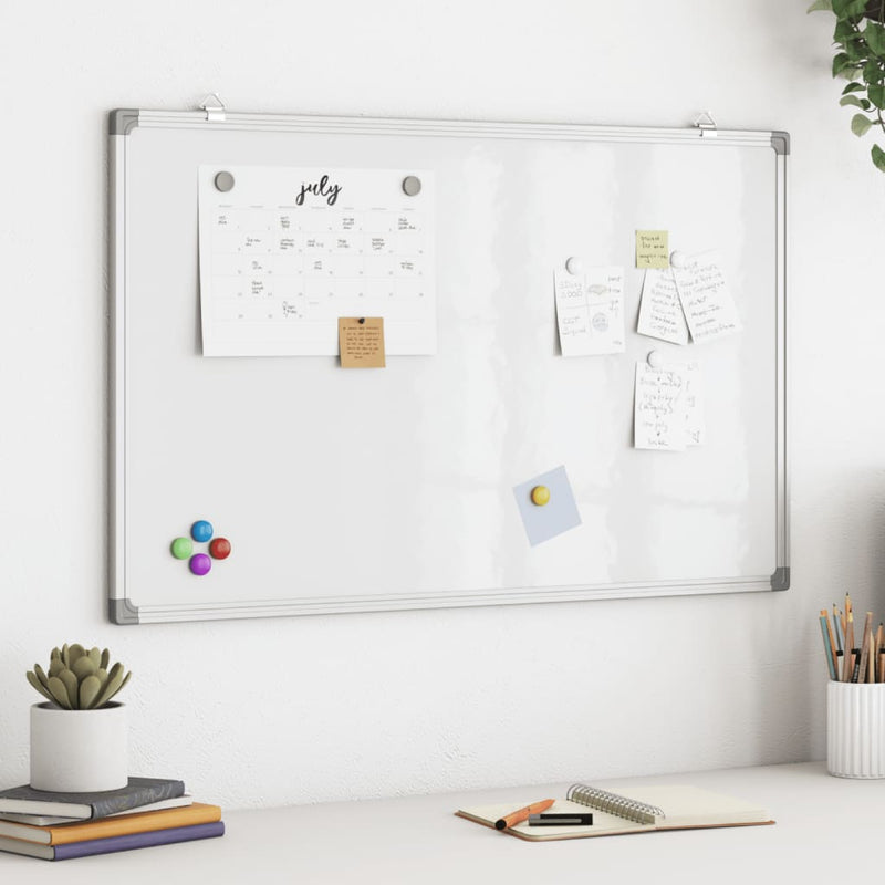 Vidaxl whiteboard magnetisch 80x50x1,7 cm aluminium