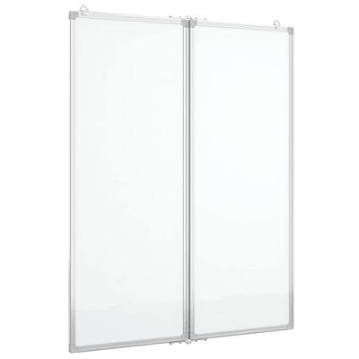 VIDAXL Whiteboard Magneticamente pieghevole 80x100x1.7 cm in alluminio