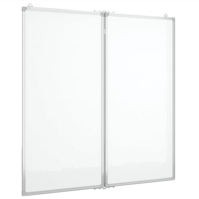 Vidaxl Whiteboard Magnetico pieghevole 100x100x1.7 cm in alluminio