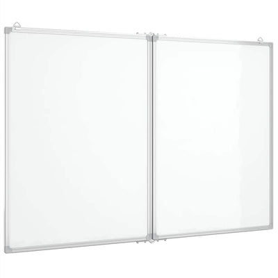 VIDAXL Whiteboard Magneticamente pieghevole 120x100x1,7 cm in alluminio