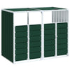 Almacenamiento de contenedores de Vidaxl para 2 contenedores 144x81x113 cm de acero verde